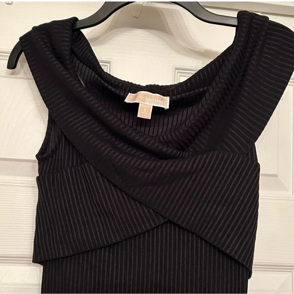 Michael Kors Black Ribbed Dress